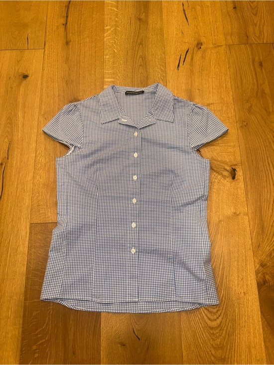 Brandy Melville Other - Brandy Melville Blue Gingham Button-Up Shirt